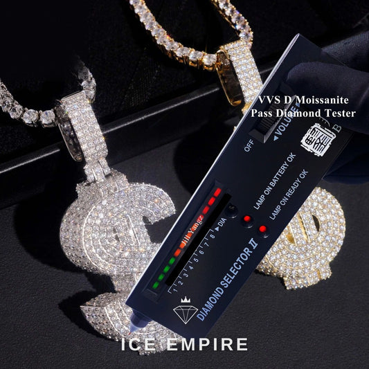 Iced Out Baguette 925 Silver Moissanite Pendant