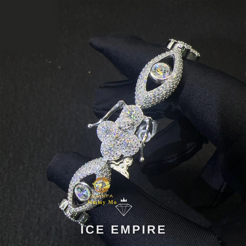 Iced Out 925 Silver Moissanite Cuban Chain