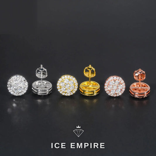 Iced Out Rose Gold Plated Moissanite Earrings