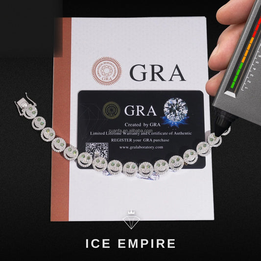 Iced Out 925 Silver Moissanite Cuban Chain