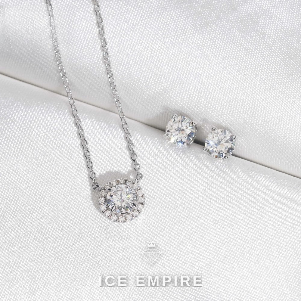 Iced Out Cluster 925 Silver Moissanite Pendant