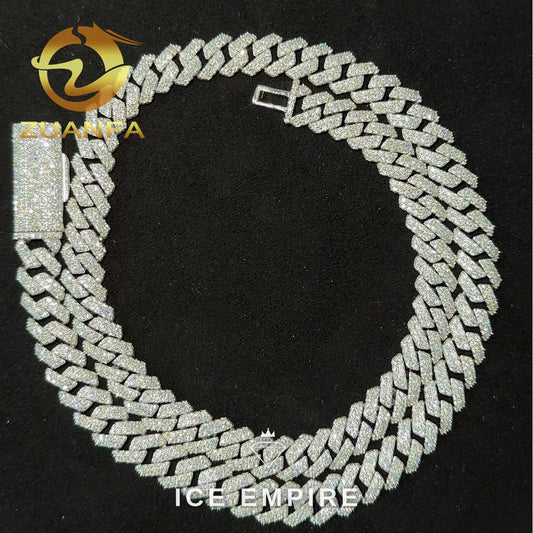 Iced Out Rose Gold Plated Moissanite Cuban Chain