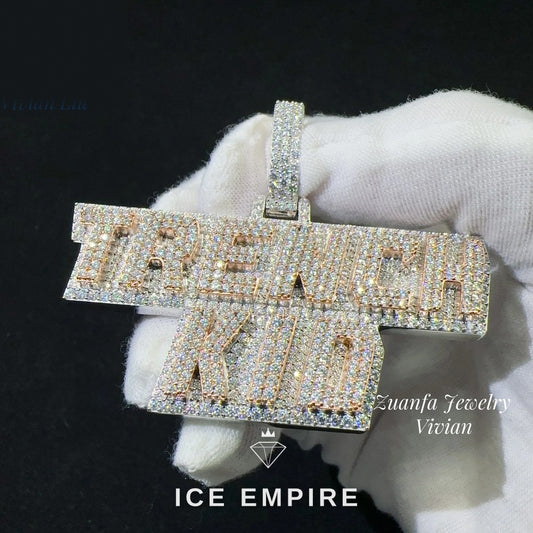 Iced Out 925 Silver Moissanite Pendant
