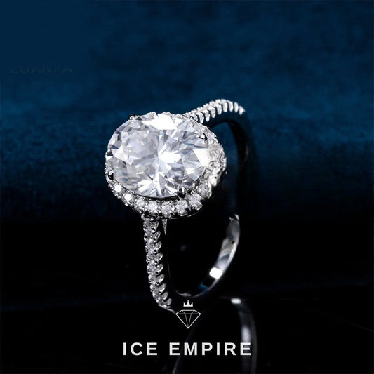 Iced Out 925 Silver Moissanite Ring