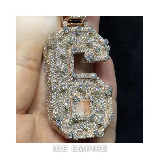 Iced Out 925 Silver Lab Grown Diamond Pendant