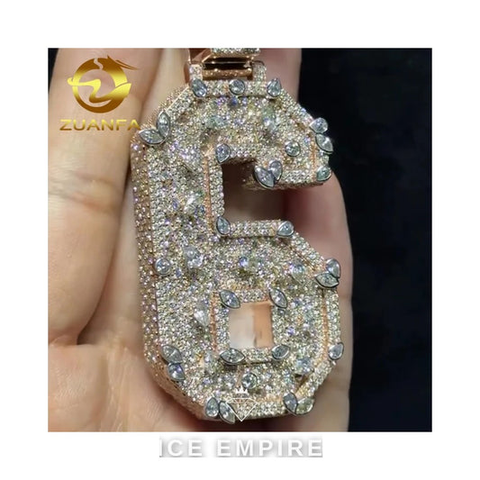 Iced Out 925 Silver Lab Grown Diamond Pendant