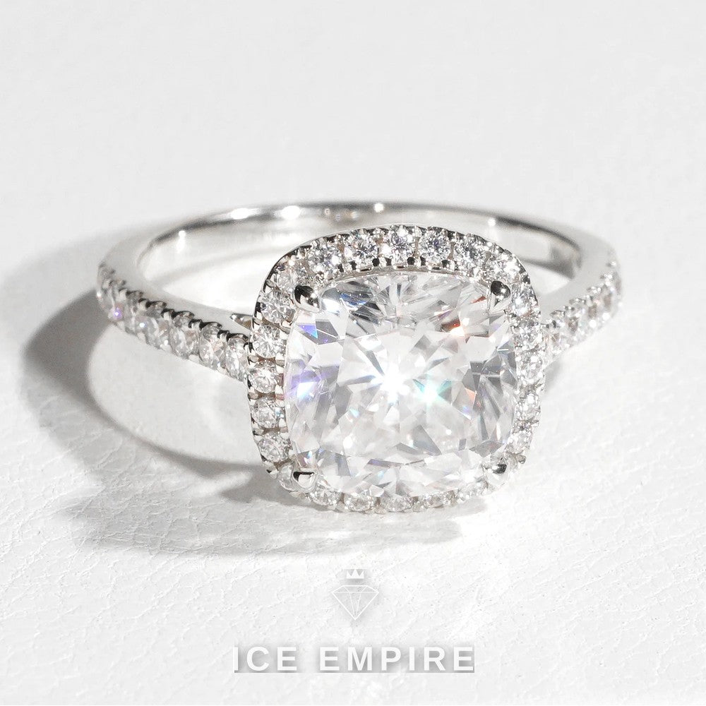 Iced Out Rose Gold Plated Moissanite Ring