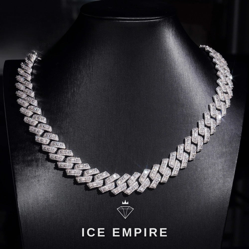 Iced Out Gold Plated Moissanite Cuban Chain