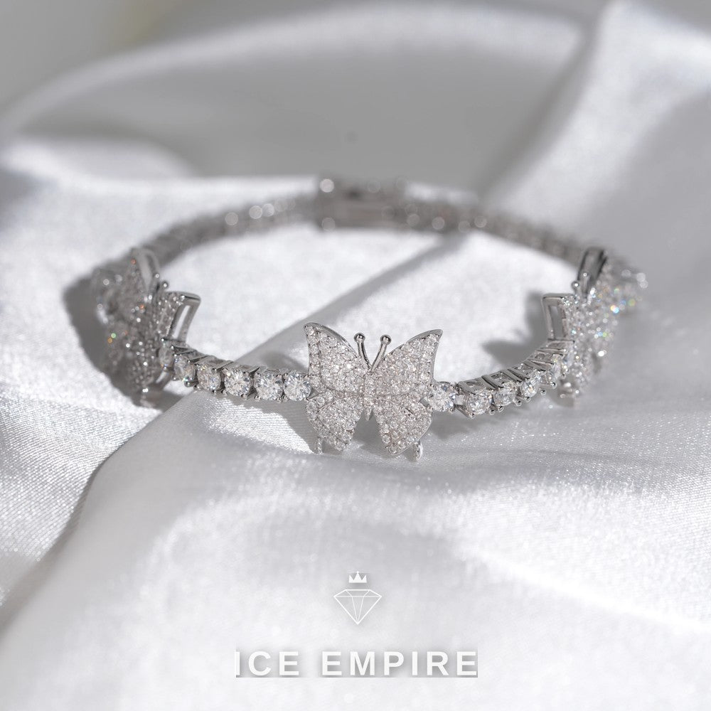 Iced Out 925 Silver Moissanite Tennis Chain