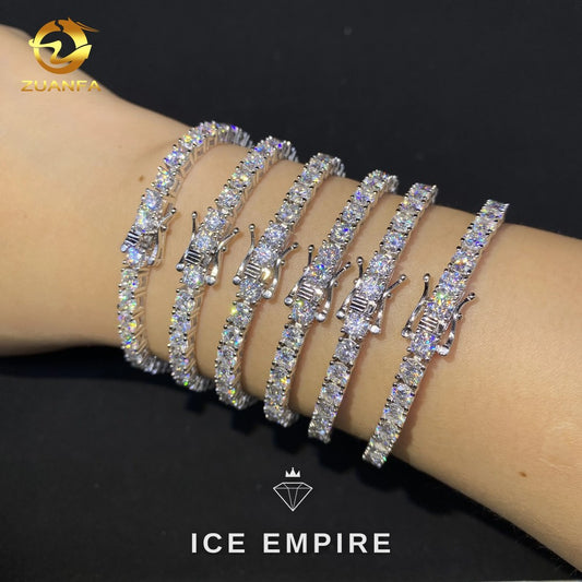 Iced Out Gold Plated Moissanite Tennis Chain