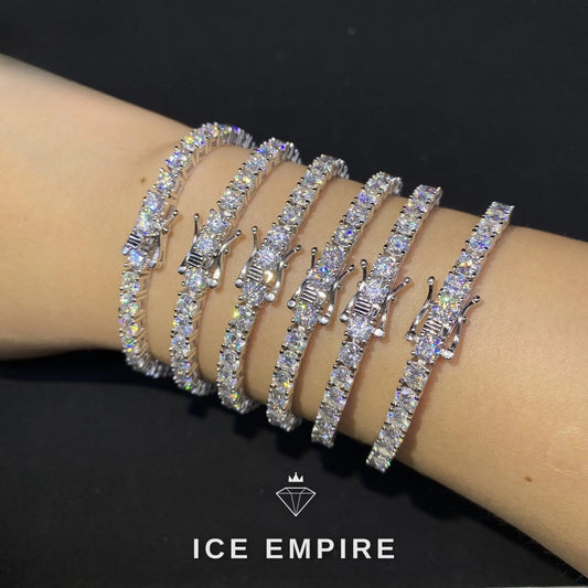 Iced Out Gold Plated Moissanite Tennis Chain