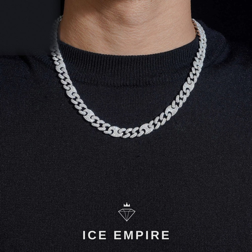 Iced Out Rose Gold Plated Moissanite Cuban Chain