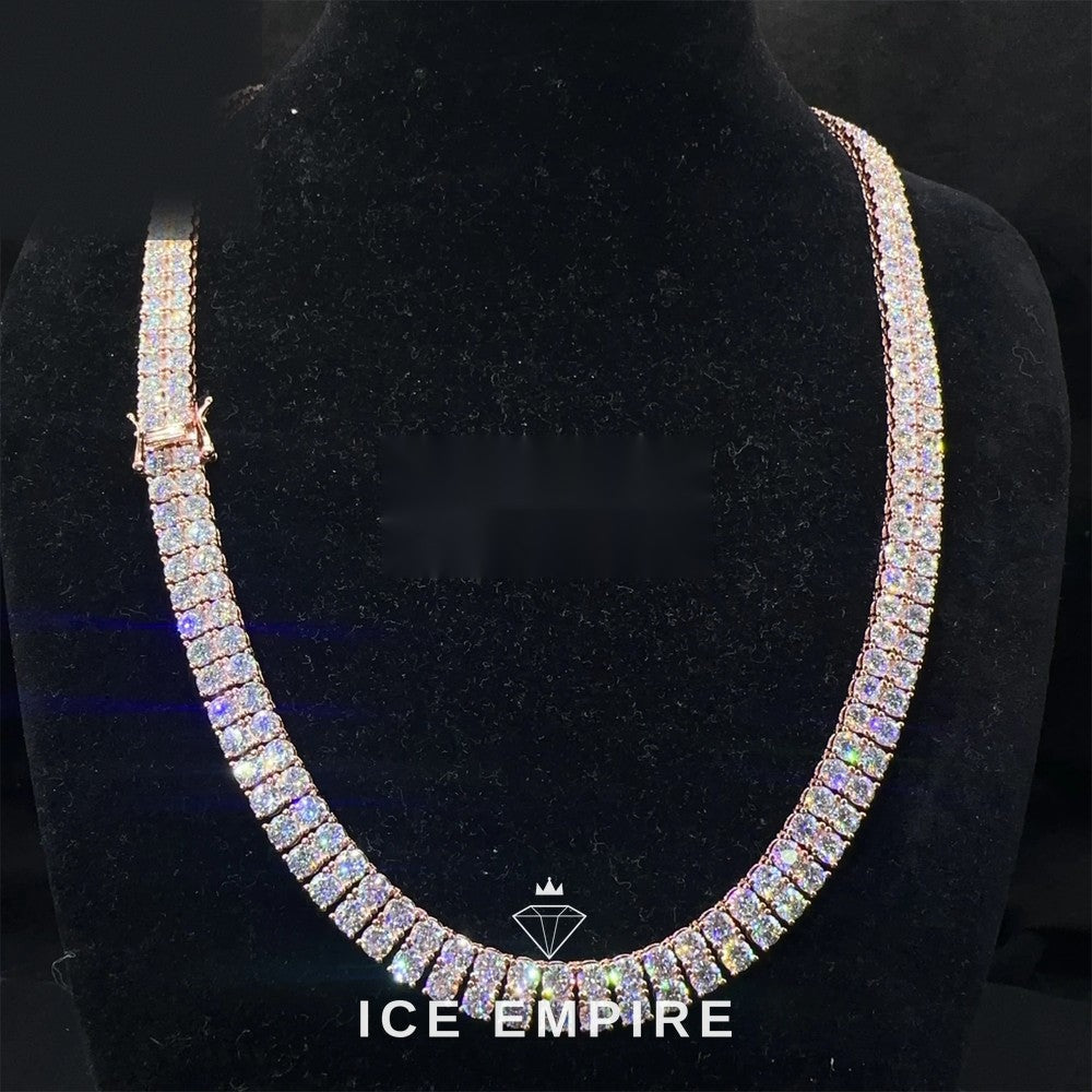 Iced Out 925 Silver Moissanite Cuban Chain
