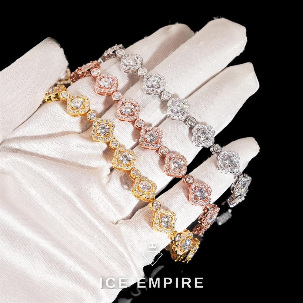 Iced Out Rose Gold Plated Moissanite Cuban Chain