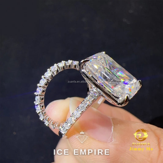 Iced Out 14K Gold Lab Grown Diamond Engagement Ring