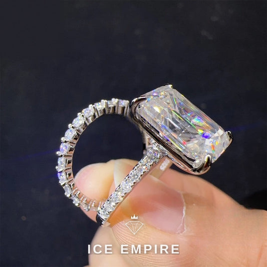 Iced Out 14K Gold Lab Grown Diamond Engagement Ring