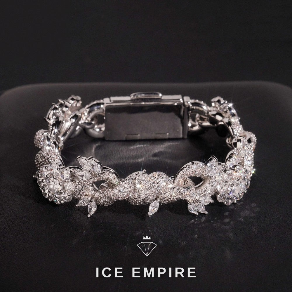Iced Out Rose Gold Plated Moissanite Tennis Bracelet
