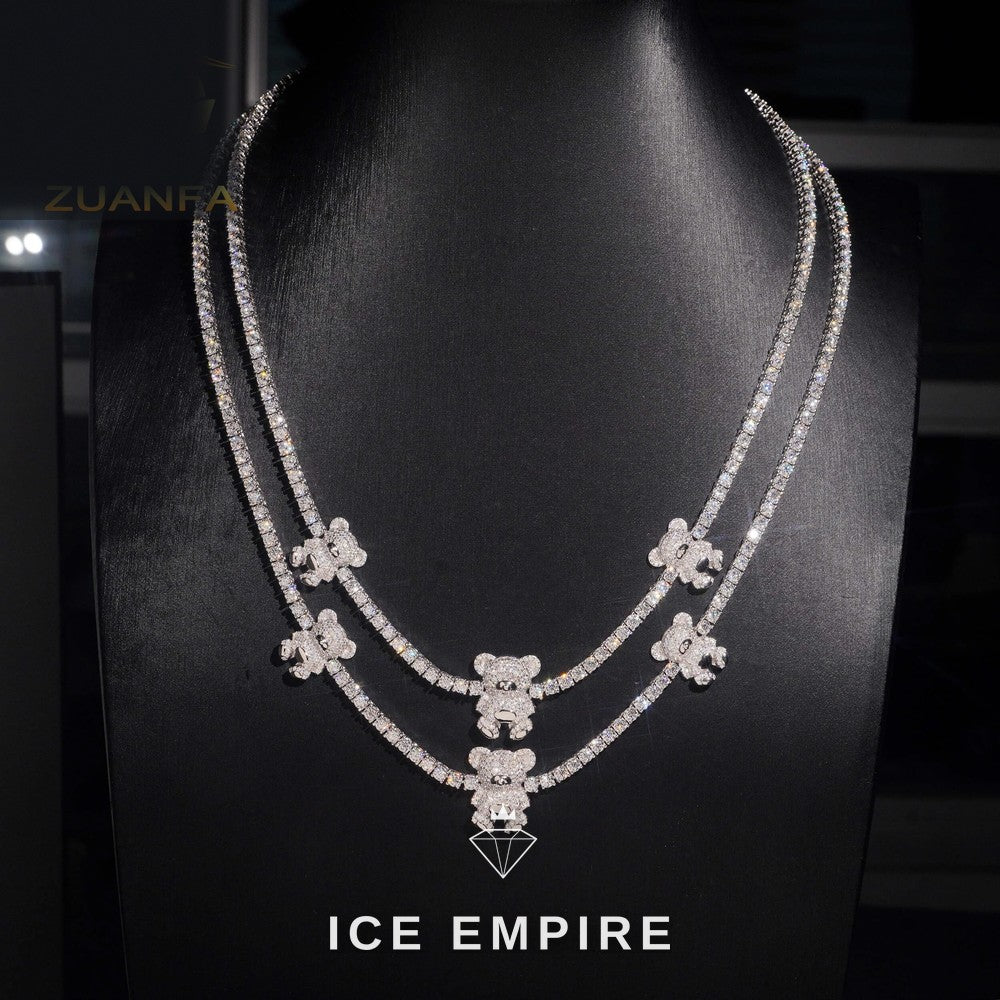 Iced Out Rose Gold Plated Moissanite Cuban Chain