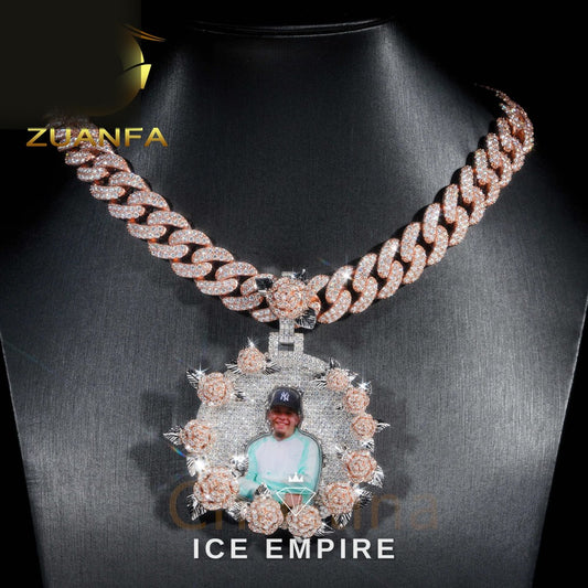 Iced Out 925 Silver Moissanite Pendant