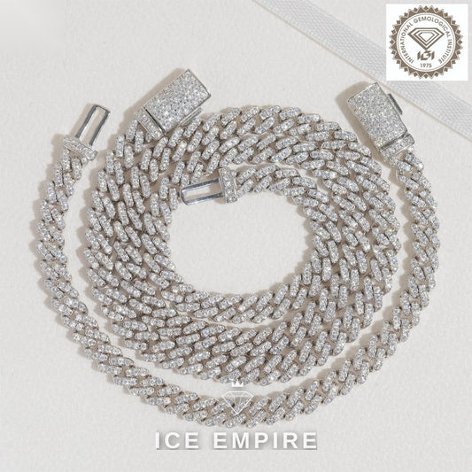 Iced Out Rose Gold Plated Lab Grown Diamond Cuban Chain