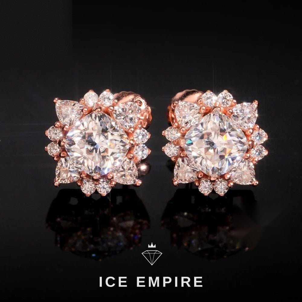 Iced Out 925 Silver Moissanite Earrings