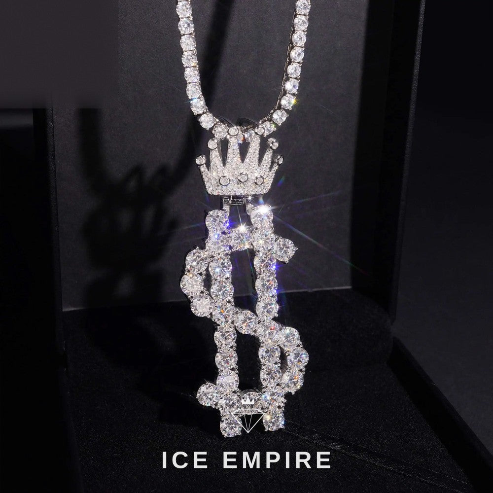 Iced Out 925 Silver Moissanite Pendant