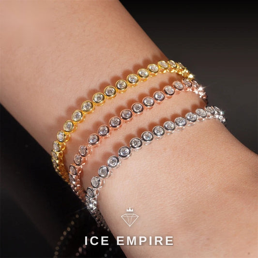 Iced Out Rose Gold Plated Moissanite Cuban Chain
