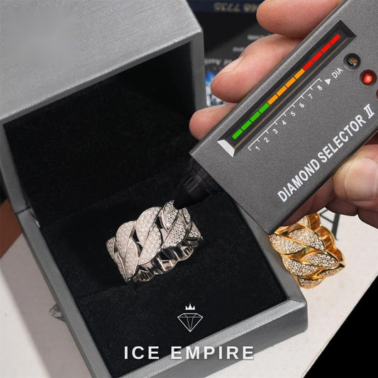 Iced Out 925 Silver Moissanite Cuban Chain