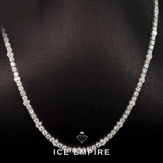 Iced Out 925 Silver Moissanite Tennis Chain