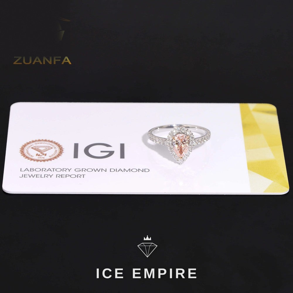 Iced Out Gold Plated Lab Grown Diamond Engagement Ring