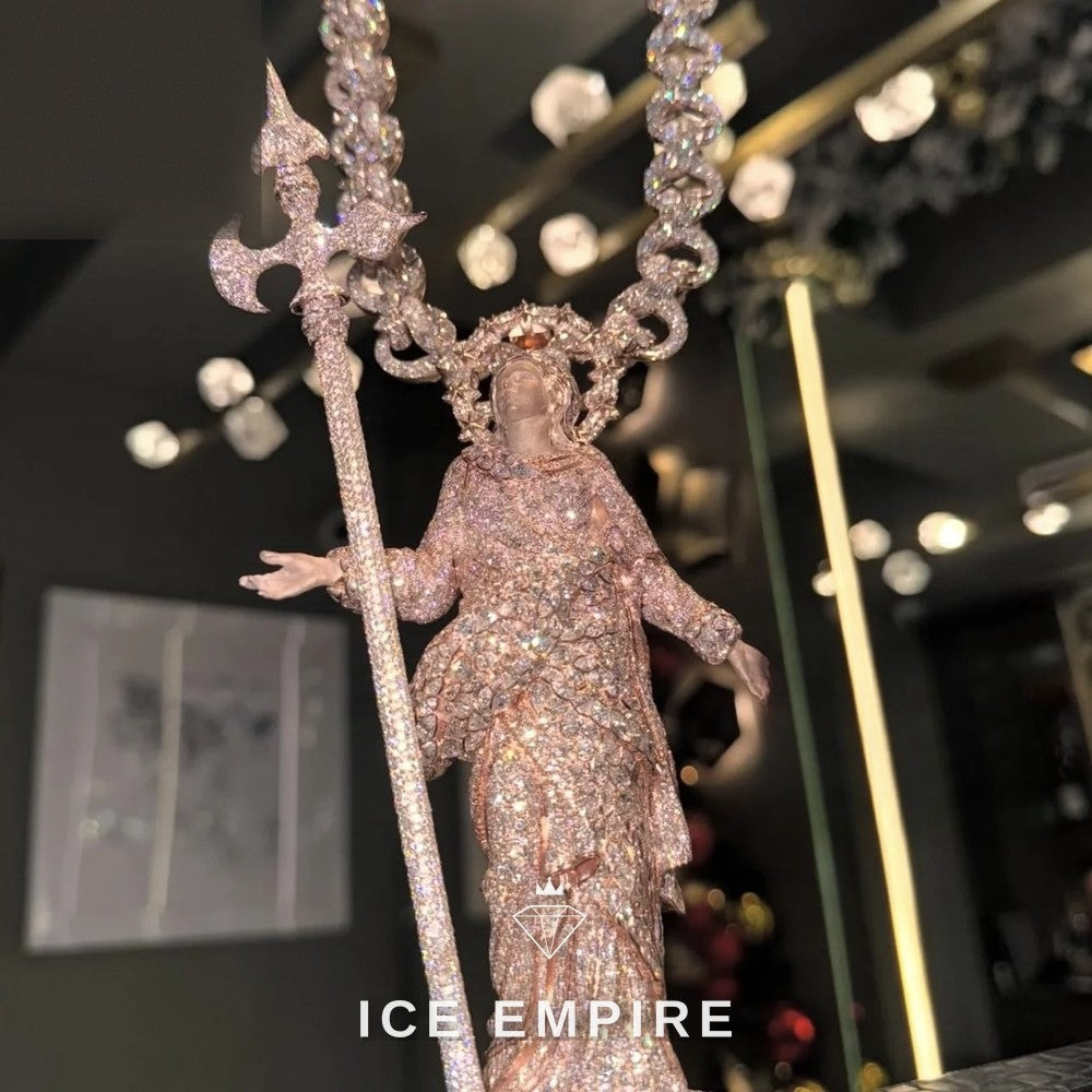 Iced Out Rose Gold Plated Moissanite Pendant