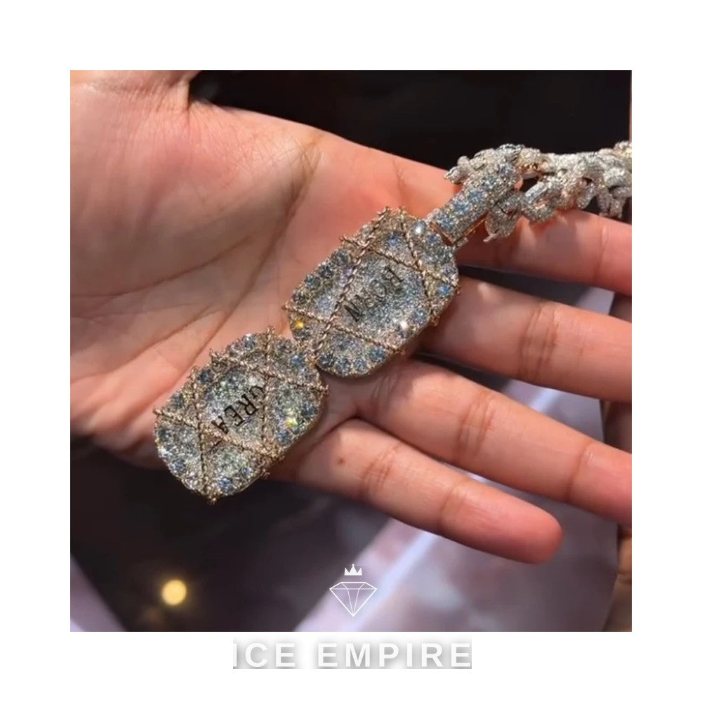 Iced Out Gold Plated Moissanite Pendant