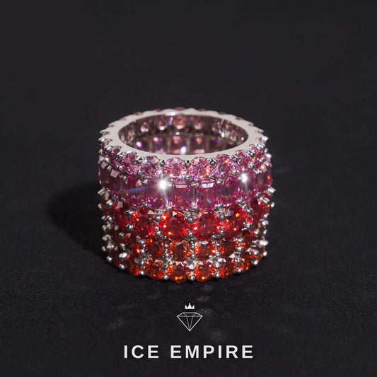Iced Out Rose Gold Plated Moissanite Ring