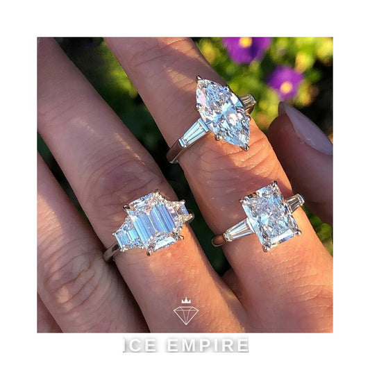 Iced Out Gold Plated Moissanite Wedding Band