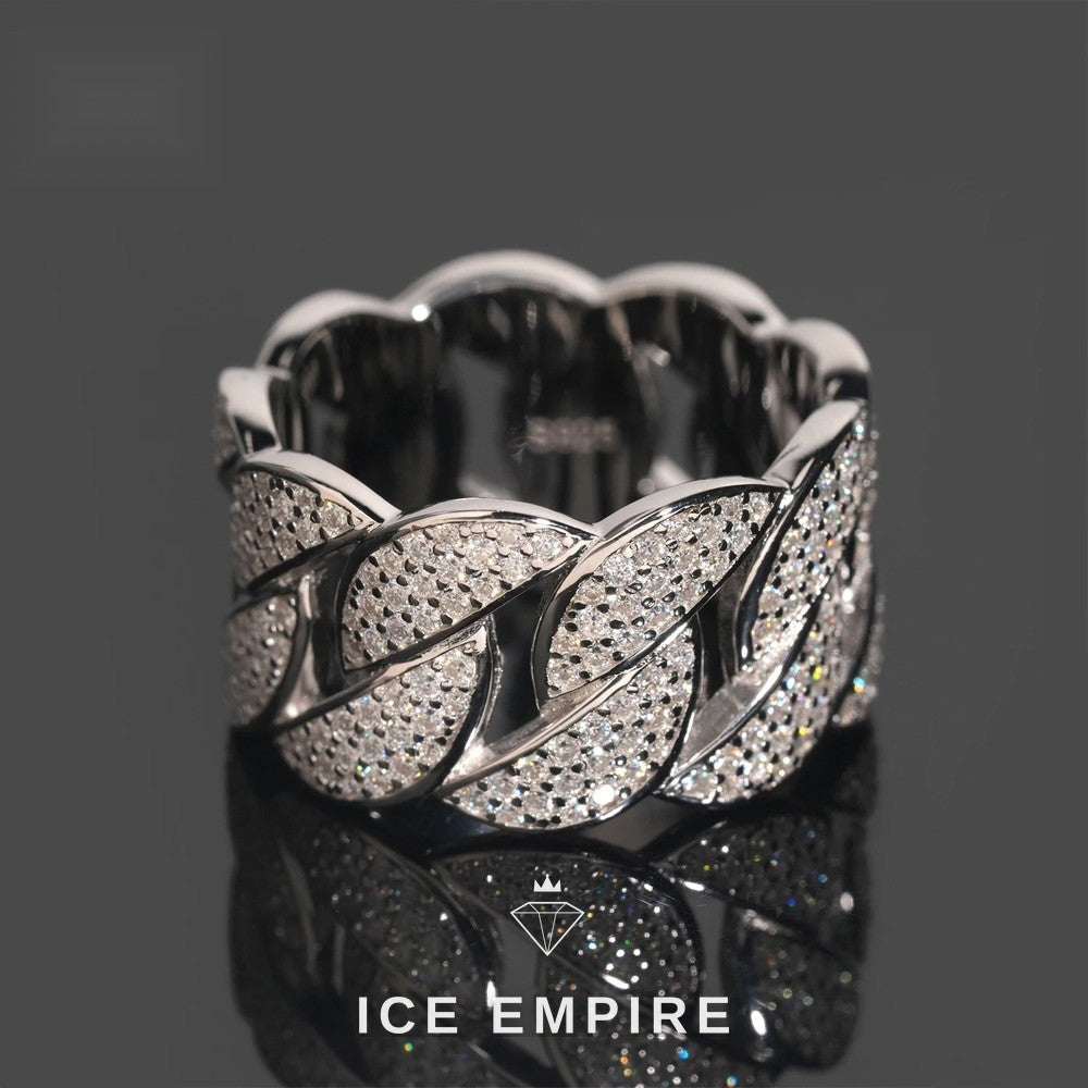 Iced Out 925 Silver Moissanite Cuban Chain