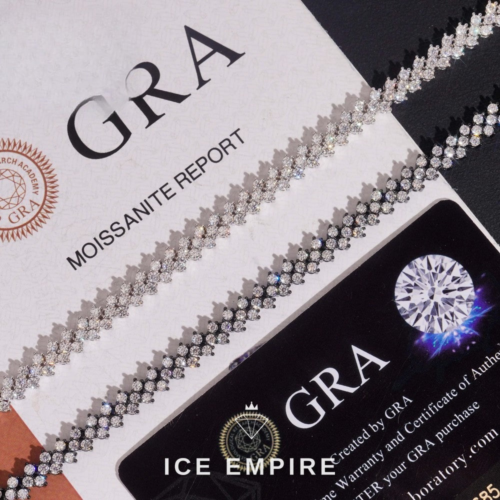 Iced Out Gold Plated Moissanite Cuban Chain