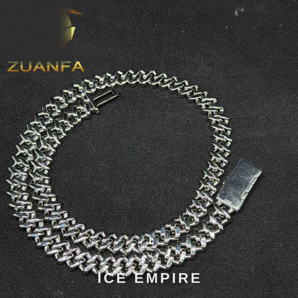 Iced Out Rose Gold Plated Moissanite Cuban Chain
