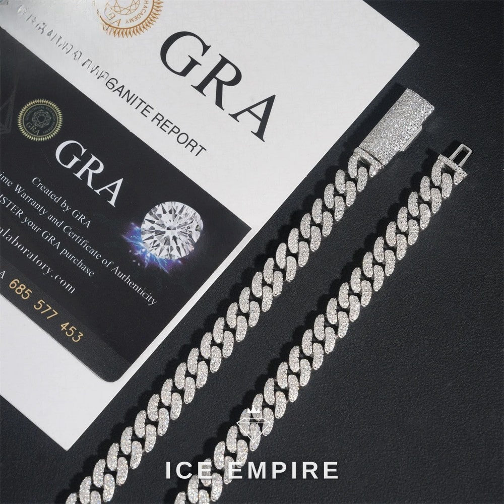 Iced Out Gold Plated Moissanite Cuban Chain