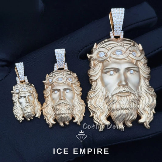 Iced Out Rose Gold Plated Moissanite Pendant
