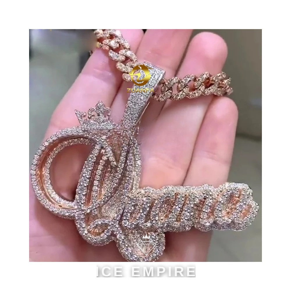 Iced Out Gold Plated Moissanite Pendant