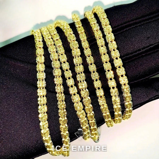 Iced Out Rose Gold Moissanite Cuban Chain
