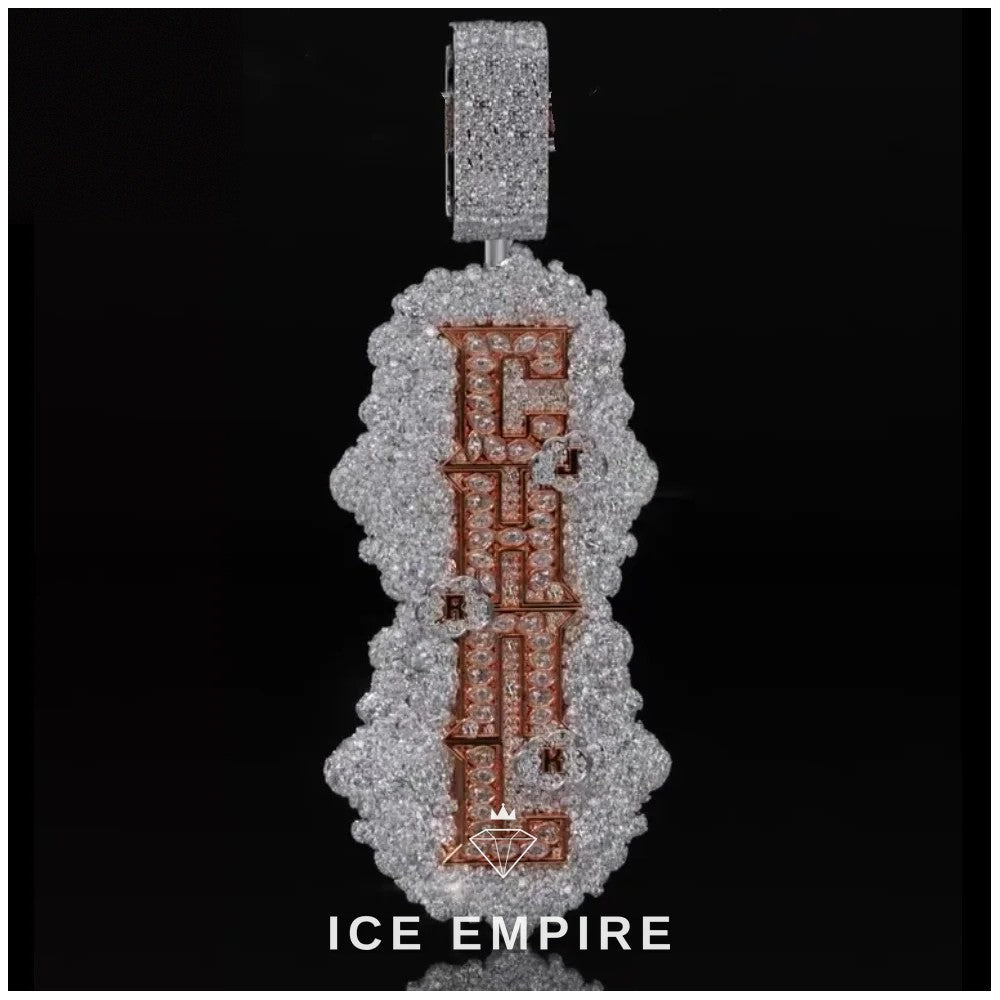 Iced Out Cross 925 Silver Moissanite Pendant