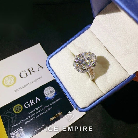 Iced Out 925 Silver Moissanite Ring
