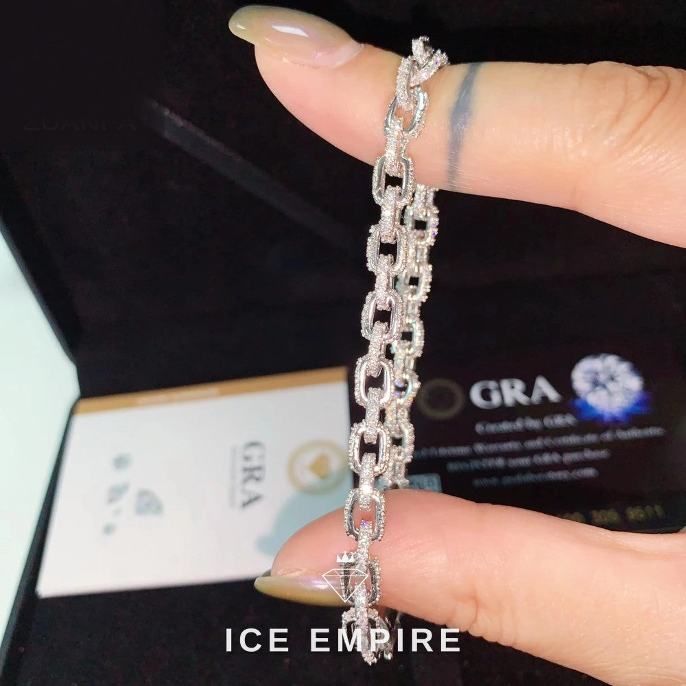 Iced Out Rose Gold Plated Moissanite Cuban Chain