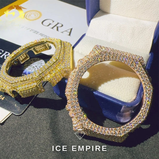 Iced Out 925 Silver Moissanite Watch