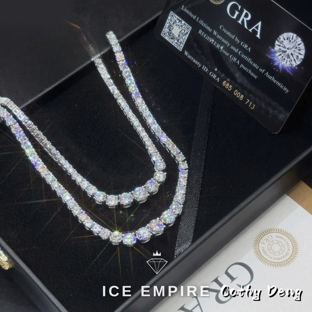 Iced Out Rose Gold Plated Moissanite Cuban Chain