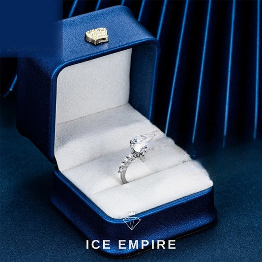 Iced Out 925 Silver Moissanite Ring