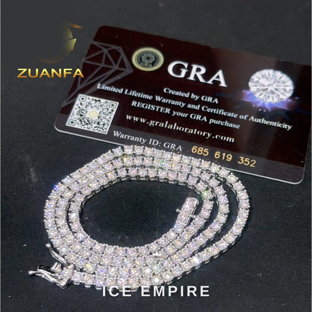 Iced Out Rose Gold Plated Tennis Chain