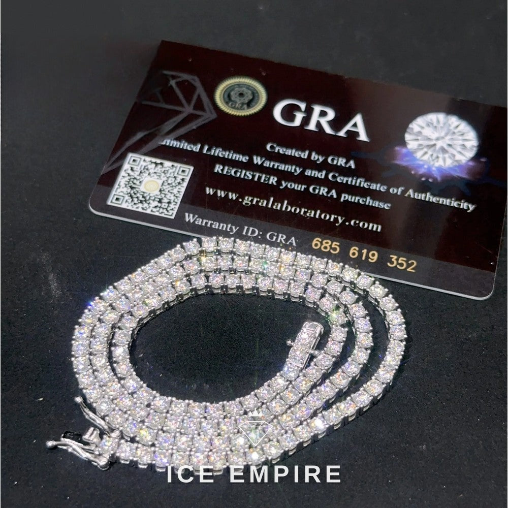 Iced Out Rose Gold Plated Tennis Chain