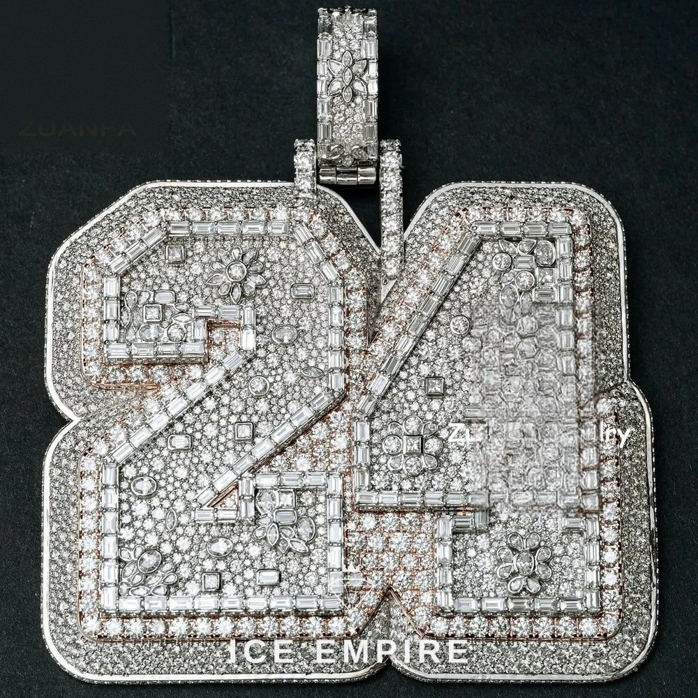 Iced Out 925 Silver Pendant